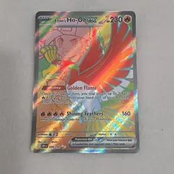 Pokemon TCG Ethan's Ho-Oh EX 209/182 S&V Destined Rivals Ultra Rare Holo Card - Image 1