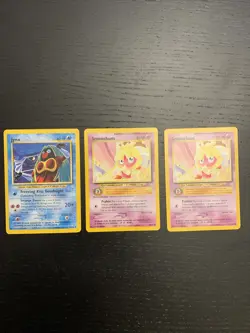 Jynx And Smoochum 3 Near Mint Card Bundle Non Holo Rare Vintage Pokemon Cards - Image 1