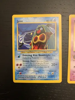 Jynx And Smoochum 3 Near Mint Card Bundle Non Holo Rare Vintage Pokemon Cards - Image 2