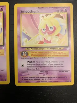 Jynx And Smoochum 3 Near Mint Card Bundle Non Holo Rare Vintage Pokemon Cards - Image 4