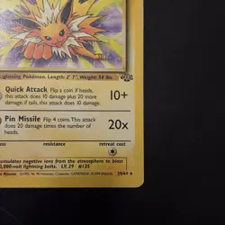 Vintage Pokemon Non-Holo Rare Jolteon Card 20/64 Unlimited Jungle Wotc - Image 4
