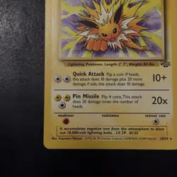 Vintage Pokemon Non-Holo Rare Jolteon Card 20/64 Unlimited Jungle Wotc - Image 5