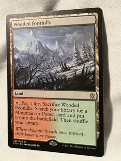 MTG Wooded Foothills Khans of Tarkir Regular - Image 2
