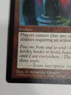 1996 Magic: The Gathering Mirage Cursed Totem Rare NM - Image 3