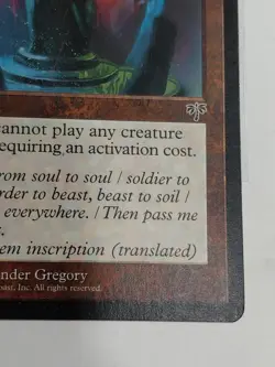 1996 Magic: The Gathering Mirage Cursed Totem Rare NM - Image 4