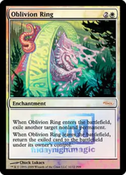 1 x Oblivion Ring - Foil FNM 2009 - Unique & Misc. Promos - Light Play - MTG - Image 1