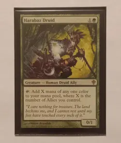 MTG Harabaz Druid NM M Never Played Worldwake WOTC - Image 1
