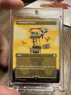 Command Tower (Borderless) #360 (NM) Fallout PIP Magic MTG - Image 1