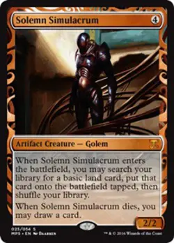 MtG Masterpiece Solemn Simulacrum #25 [FOIL - Kaladesh Invention] - Image 1