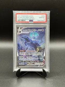 Pokemon! PSA 10 Shadow Rider Calyrex Vmax 205/198, Chilling Reign. - Image 1