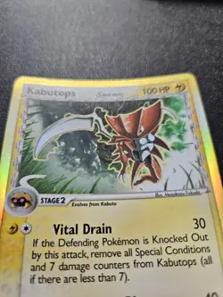 Pokemon EX Holon Phantoms Kabutops Holo Rare Delta Species 9/110 NEAR MINT - Image 2