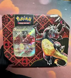 Pokemon TCG: Paldean Fates Tin - Shiny Charizard ex - New & Sealed | 5 Packs - Image 1