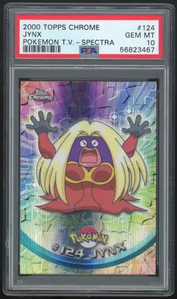 2000 Pokemon Topps Chrome Jynx Spectra #124 PSA 10 GEM MINT - POP 15 - Image 1