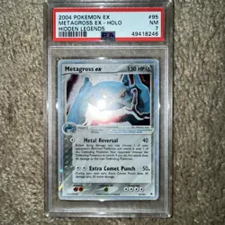 2004 POKEMON EX HIDDEN LEGENDS #95 METAGROSS EX-HOLO PSA 7 - Image 1