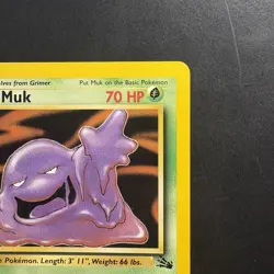 Pokemon Vintage Non-Holo Rare Muk 28/62 Fossil WotC 1999 - Image 3