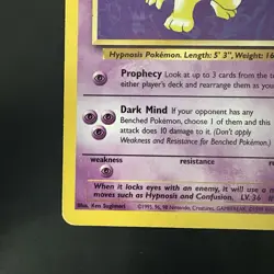 Pokemon TCG Hypno Fossil Non Holo Rare 23/62 Vintage WotC - Image 5