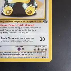 Pokemon TCG Vintage Non Holo Rare Snorlax Jungle 27/64 WotC 1999 - Image 4