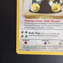 Pokemon TCG Vintage Non Holo Rare Snorlax Jungle 27/64 WotC 1999 - Image 5