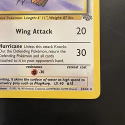 Pokemon Vintage Non-holo Rare Pidgeot Jungle 24/64 WotC 1999 - Image 4