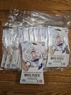 (Lot Of 10) One Piece OP-05 Awakening of the New Era Sleeved Booster Packs - Image 1