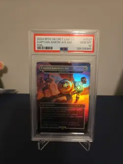 PSA 10 Captain America's Aid Sigarda's Aid (Rainbow Foil) Secret Lair Drop Foil - Image 1