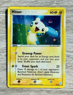 Minun 6/12 Holo Promo Exclusive - 2006 EXTrainer Kit - Pokemon TCG Card LP - Image 1