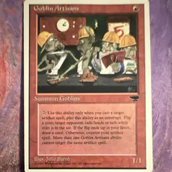 Magic: The Gathering 1995 Goblin Artisans Summon Lot (2 Cards) 1/1 Red Baroh Art - Image 1