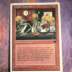 Magic: The Gathering 1995 Goblin Artisans Summon Lot (2 Cards) 1/1 Red Baroh Art - Image 2
