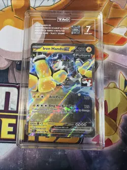 Pokemon TCG Iron Hands EX Double Rare Holo Card 070/182 Paradox Rift NM EN - Image 1
