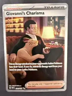 Pokemon Giovanni's Charisma Holo Card 204/165 Scarlet & Violet 151 - Image 2