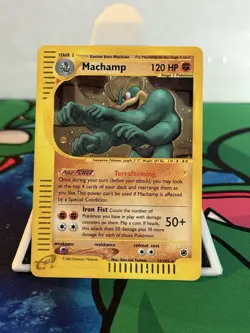 Pokemon TCG Machamp Holo Rare Card 16/165 Expedition Base Set - Image 1