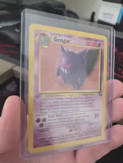 Vintage Gengar 1st Edition Fossil Pokemon Card 20/62 Non-Holo TCG - Image 1
