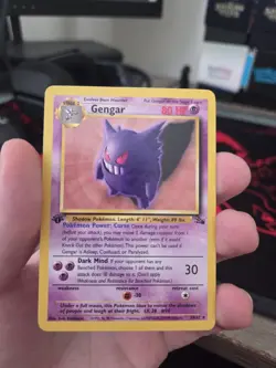 Vintage Gengar 1st Edition Fossil Pokemon Card 20/62 Non-Holo TCG - Image 5