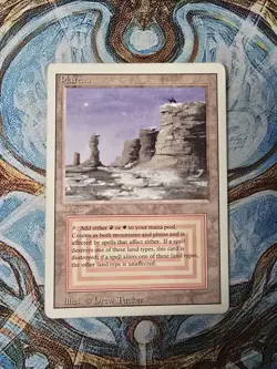 Magic the Gathering Plateau Revised Edition Dual Land Vintage MP to HP - Image 1