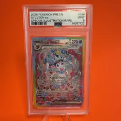 2025 POKEMON PRE EN-PRISMATIC EVOLUTIONS #156 SYLVEON EX PSA 9 - Image 1
