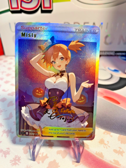 Waifu Pokemon Misty Beautiful Full Art Halloween Holo Series NM - Image 1