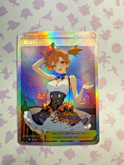 Waifu Pokemon Misty Beautiful Full Art Halloween Holo Series NM - Image 2