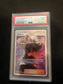 2019 Pokemon Hidden Fates Guzma Full Art Shiny Vault #SV84 PSA 9 MINT Bromley - Image 1