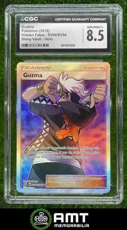 73031029 2019 Pokemon SM Hidden Fates #SV84/SV94 Guzma Shiny Vault Holo CGC 8.5 - Image 1