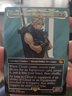Cloud, Midgar Mercenary (Borderless) (Surge Foil) Final Fantasy Foil - Image 1