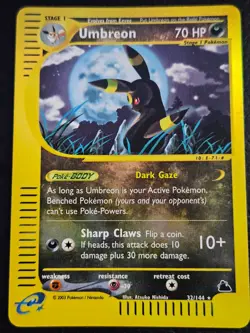 Umbreon - Vintage Pokemon e-Card Skyridge Reverse Holographic Rare 32/144 - Image 2