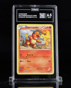 Charmander 2013 POKEMON BLACK & WHITE #17/113 LEGENDARY TREASURES TAG 6.5 EX MT+ - Image 1