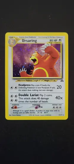 Pokemon Ursaring 15/75 Neo Discovery Holofoil - LP - Image 1