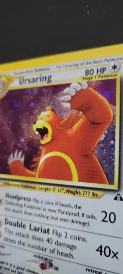 Pokemon Ursaring 15/75 Neo Discovery Holofoil - LP - Image 3