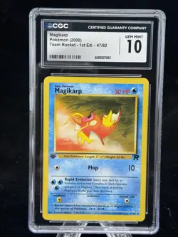 Magikarp #47 1st Edition Team Rocket 2000 Pokemon CGC 10 💦 - Image 1