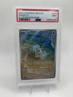 Pokemon TCG Squirtle 170/165 Scarlet & Violet 151 Illustration Rare Holo PSA 9 - Image 1