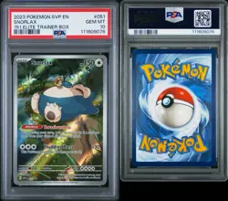 2023-25 Pokemon SV Black Star Promos SVP EN Snorlax #051 PSA 10 - Image 2