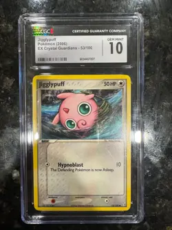 2006 Jigglypuff 53/100 Pokemon EX Crystal Guardians Regular CGC 10 - Image 3