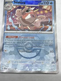 Seaking 21/131 Pokemon TCG Prismatic Evolutions Masterball Uncommon Holo NM - Image 2