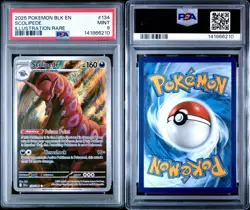 2025 POKEMON BLK EN-BLACK BOLT ILLUSTRATION RARE #134 SCOLIPEDE PSA 9 - Image 3